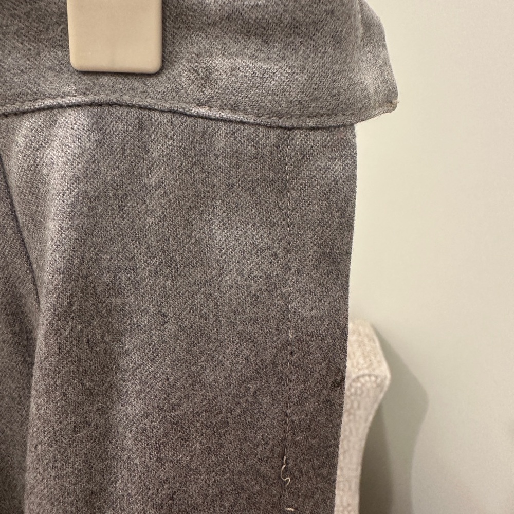 Vintage Frances Shop Gray Wool Suit Set Real Mink Fur Collar Jacket & Skirt S - Picture 15 of 16